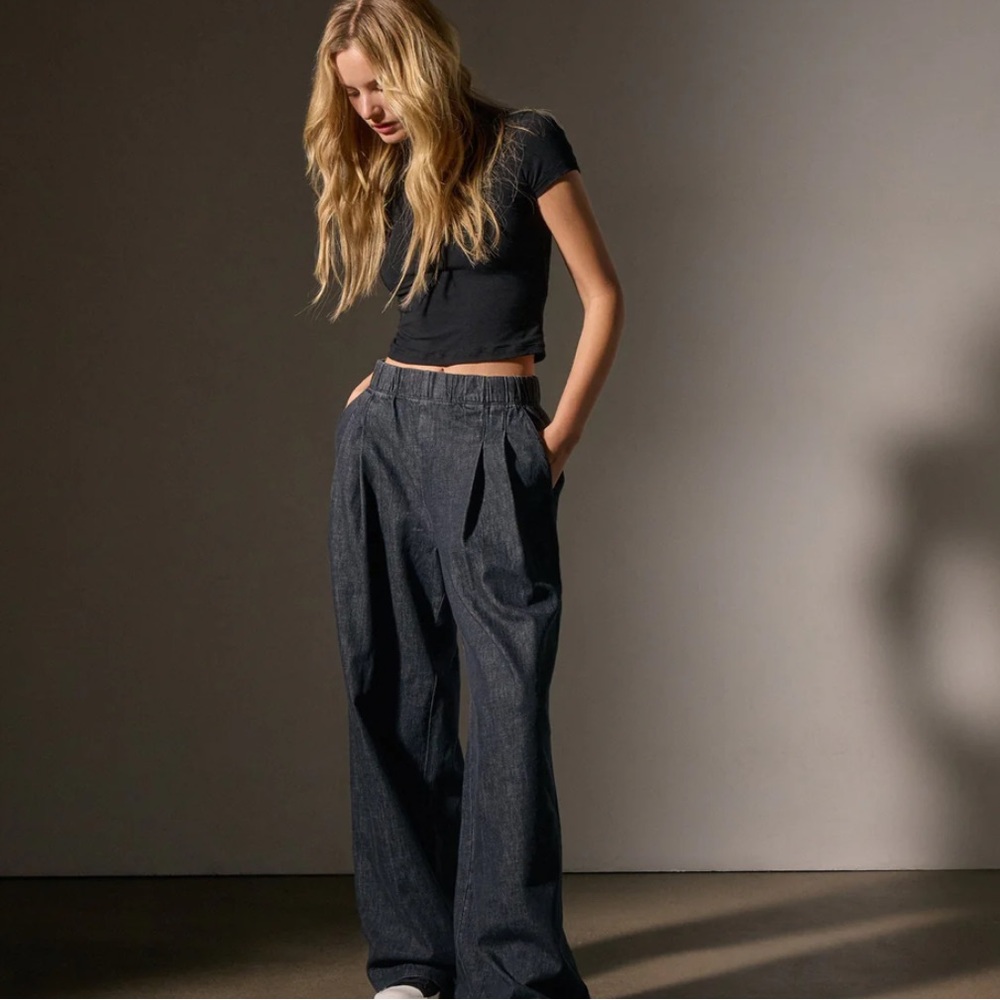 Like New! JAMES PERSE PLEATED DENIM PANT (1/S)